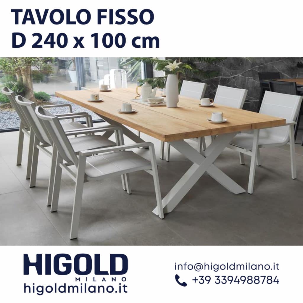 Higold Milano propone tavoli da esterno allungabili e fissi
